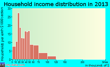 Dyer household income distribution