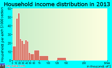 Hohenwald household income distribution