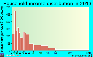Johnson City household income distribution