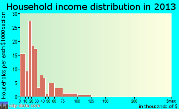 Lake City household income distribution