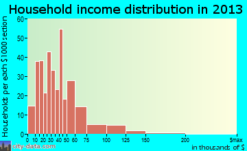 Loudon household income distribution