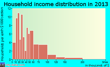 Burns household income distribution
