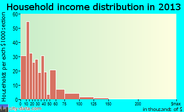 Camden household income distribution