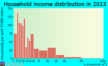 Bay City household income distribution