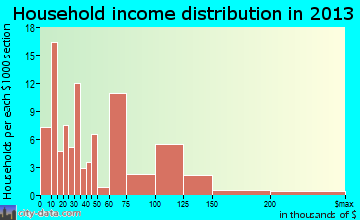 Bolivar Peninsula household income distribution