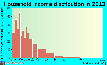 Bowie household income distribution