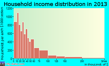 Brownsville household income distribution