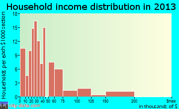 Buffalo household income distribution