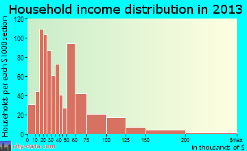 Burkburnett household income distribution
