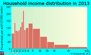 Burleson household income distribution