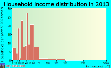 Cactus household income distribution
