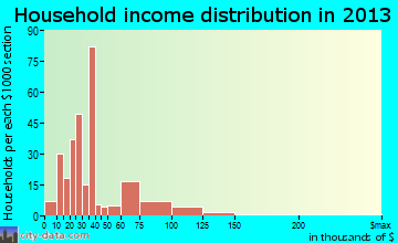 Camp Swift household income distribution
