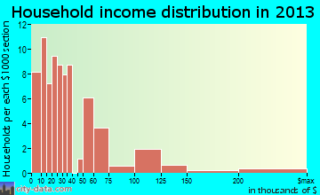 Clint household income distribution