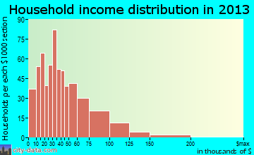 Clute household income distribution