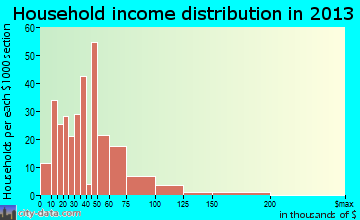 Colorado City household income distribution