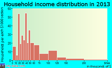 Denver City household income distribution