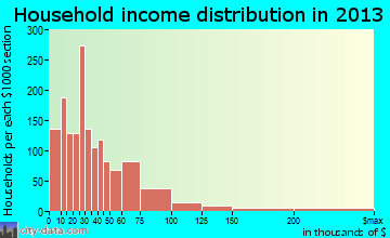 Denison household income distribution