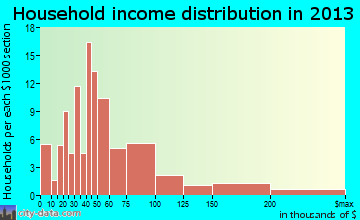 Dripping Springs household income distribution