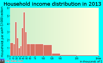 Falls City household income distribution