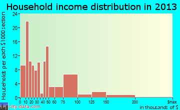 Ferris household income distribution
