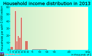 Fifth Street household income distribution