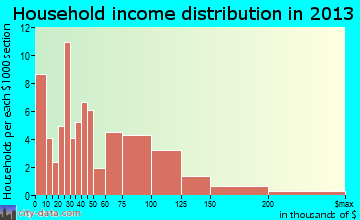 Gunter household income distribution