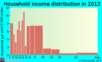 Holliday household income distribution