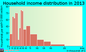Horizon City household income distribution