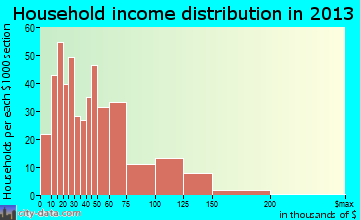 Kermit household income distribution