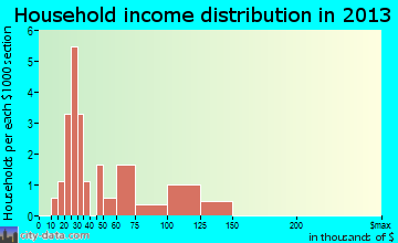 Kirvin household income distribution