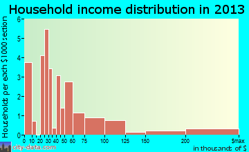 Lake Bridgeport household income distribution