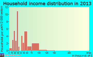 Lake City household income distribution