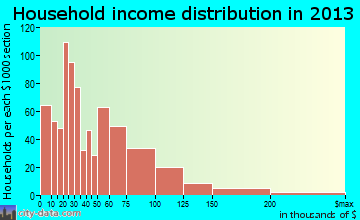 Levelland household income distribution