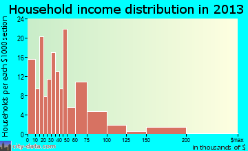 Marfa household income distribution