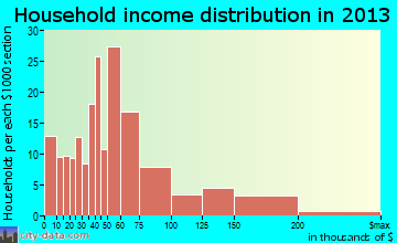 Morgan's Point Resort household income distribution