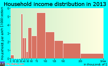 Mountain City household income distribution
