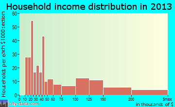 Nassau Bay household income distribution