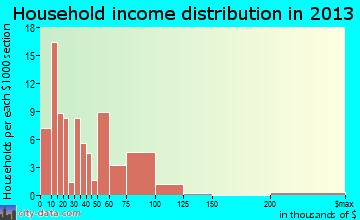New Waverly household income distribution