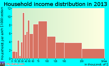Oak Point household income distribution