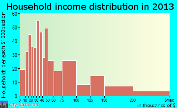 South San Gabriel household income distribution