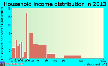 Orange Grove household income distribution