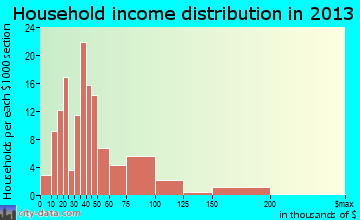 Palmer household income distribution