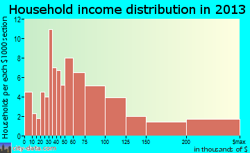 Palm Valley household income distribution