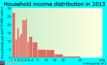 Palmview household income distribution