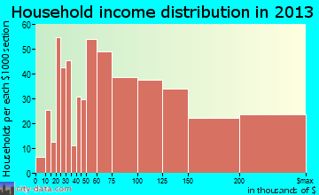 Pecan Grove household income distribution