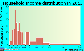 Port Aransas household income distribution