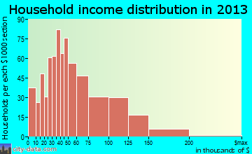 Portland household income distribution