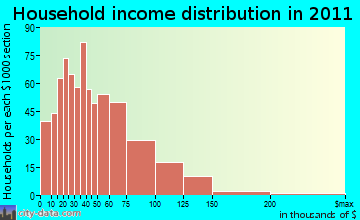 Bridge City-Orangefield household income distribution