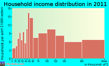 Spring Valley household income distribution