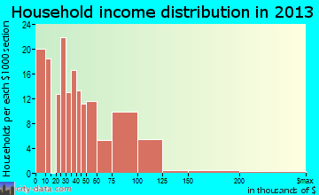 Tahoka household income distribution